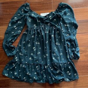 NWT Abercrombie & Fitch Floral Mini Dress - Dark Green